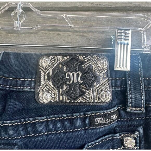 Miss Me Signature Skinny Crop Women’s Size 27 Western Biker Ankle Jeans - Picture 3 of 12